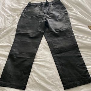 NEW Newport News Styleworks MOTORCYCLE LEATHER PANTS - Size 18